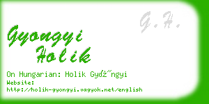 gyongyi holik business card